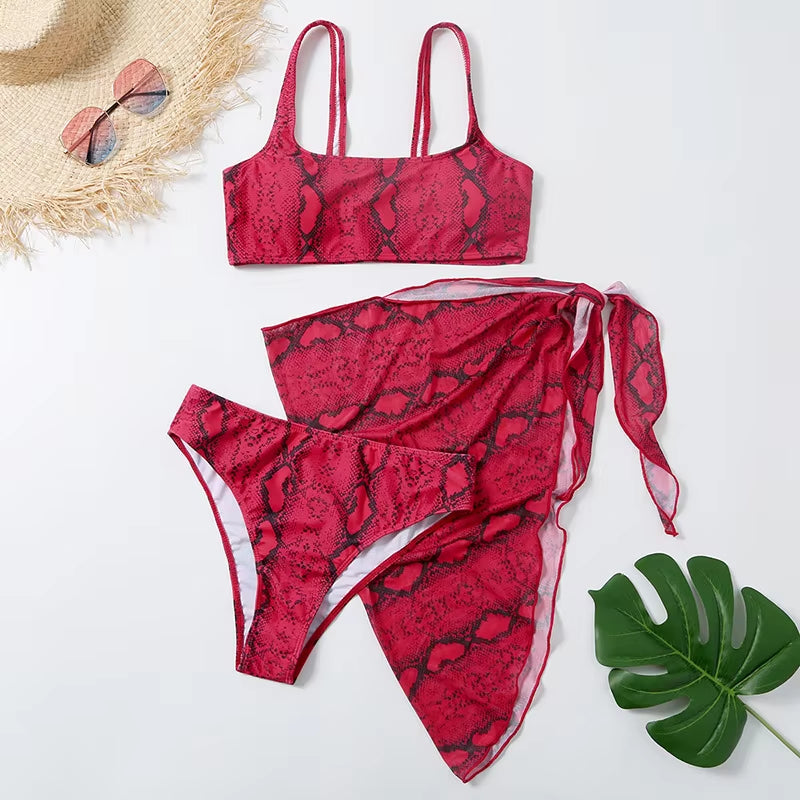 Sexy Marble Print Bikini 2021 Women Push up Bra Underwire 3 Piece Swimsuit Brazilian Beach Bathing Suit Swimwear Swimming Suits