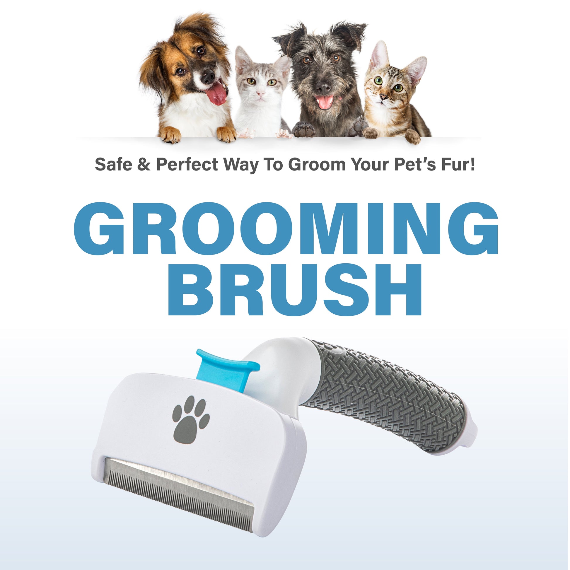 Self-Cleaning Pet Grooming Brush - Effortlessly Removes Loose Fur and Hair for Dogs and Cats