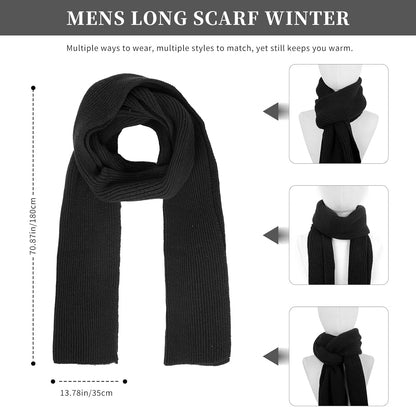 Winter Accessories Set for Men: Beanie Hat, Scarf, and Touchscreen Gloves for Men and Women