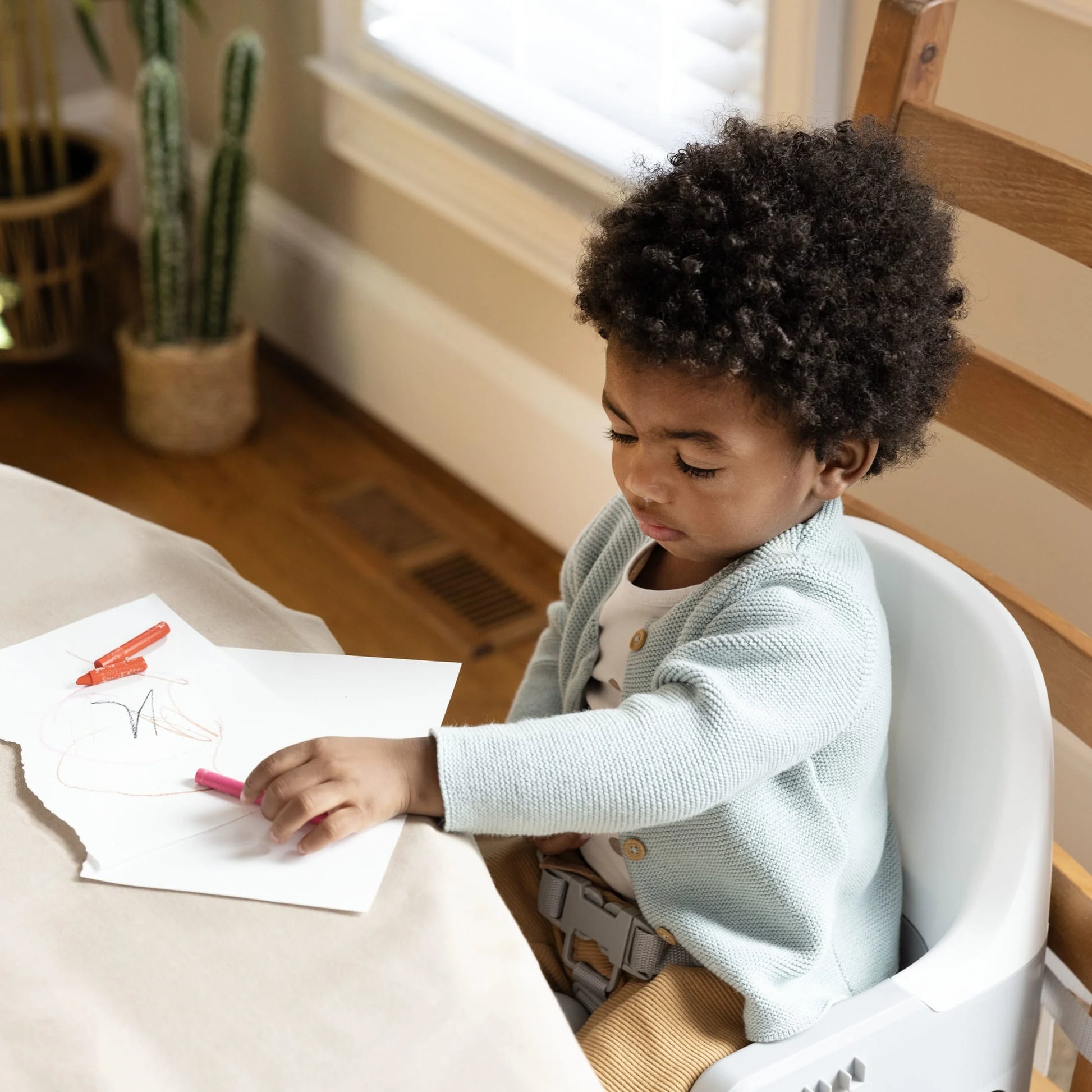 Deluxe Learn-To-Dine Feeding Seat - Perfect for Ages 6 Months to 3 Years in Vibrant Orange and Teal