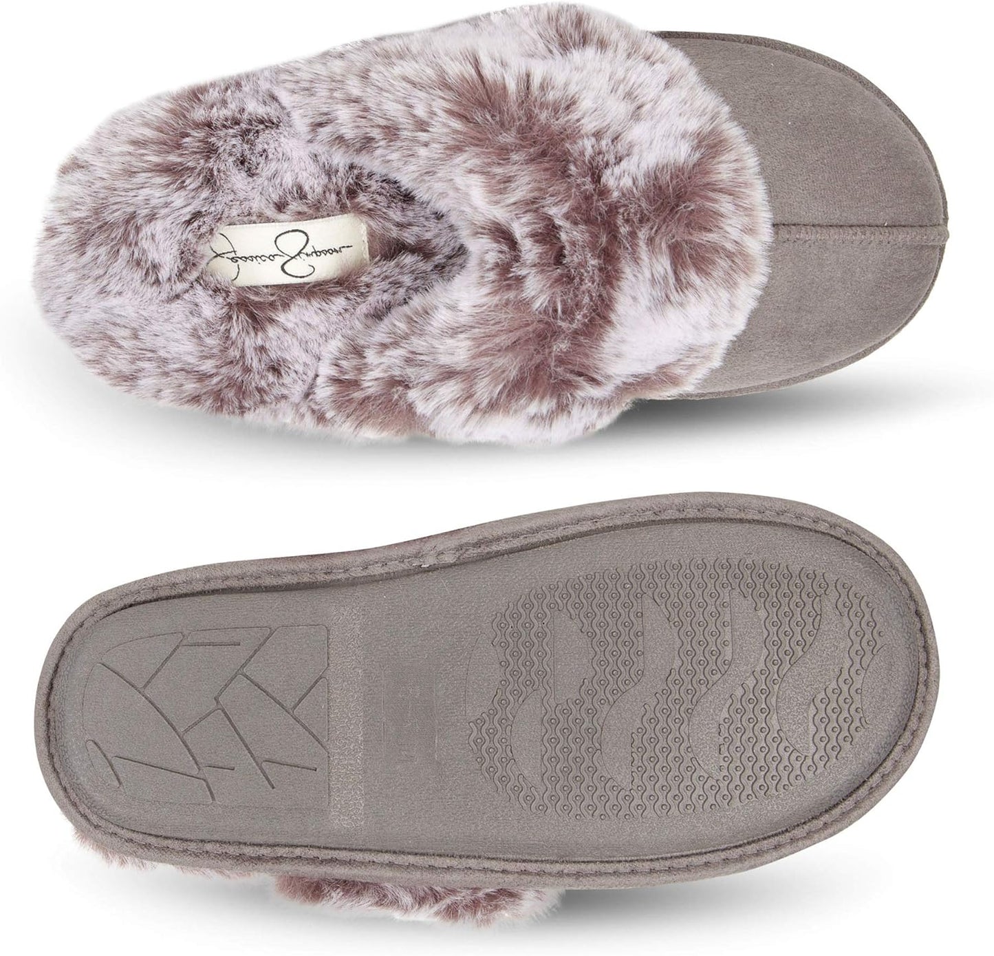 Women's Cozy Faux Fur House Slippers with Memory Foam and Anti-Skid Sole