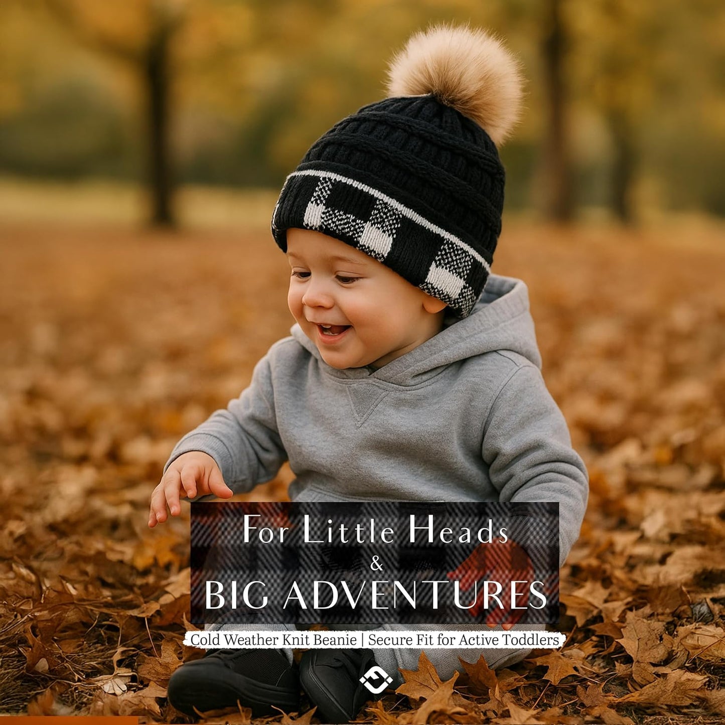 Cozy Toddler Cable Knit Pom Beanie - Warm Winter Hat for Children