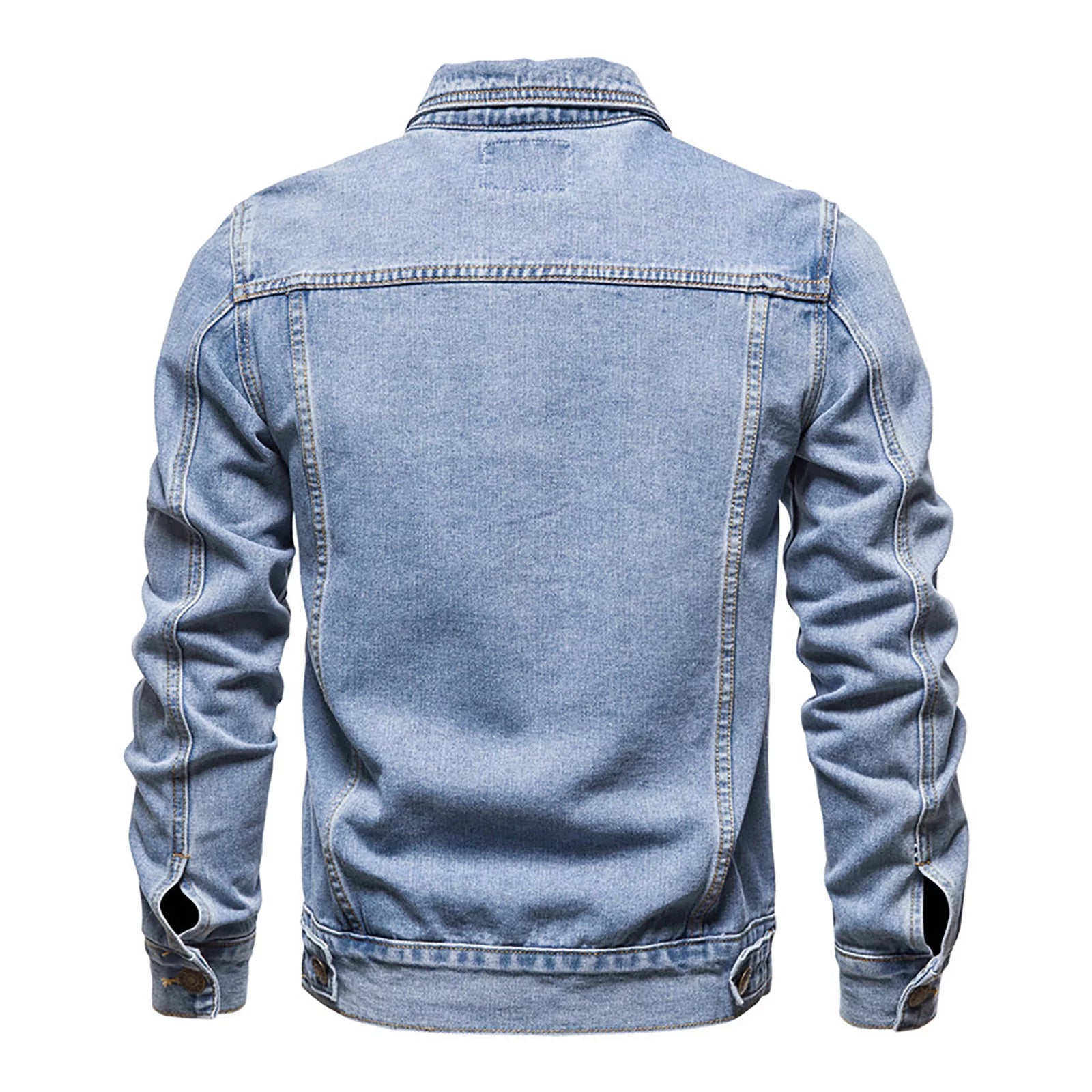 Men's Plus Size Oversized Denim Jacket - Lightweight Button-Down Lapel Jean Coat for Big and Tall