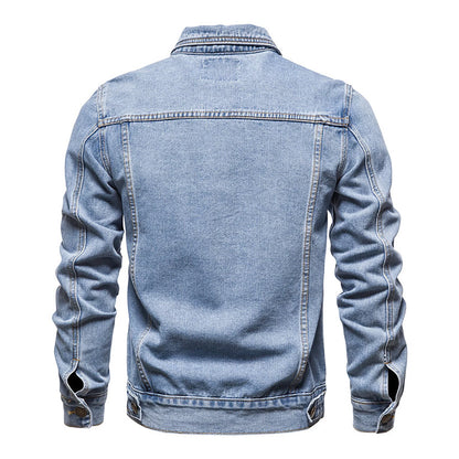 Men's Plus Size Oversized Denim Jacket - Lightweight Button-Down Lapel Jean Coat for Big and Tall