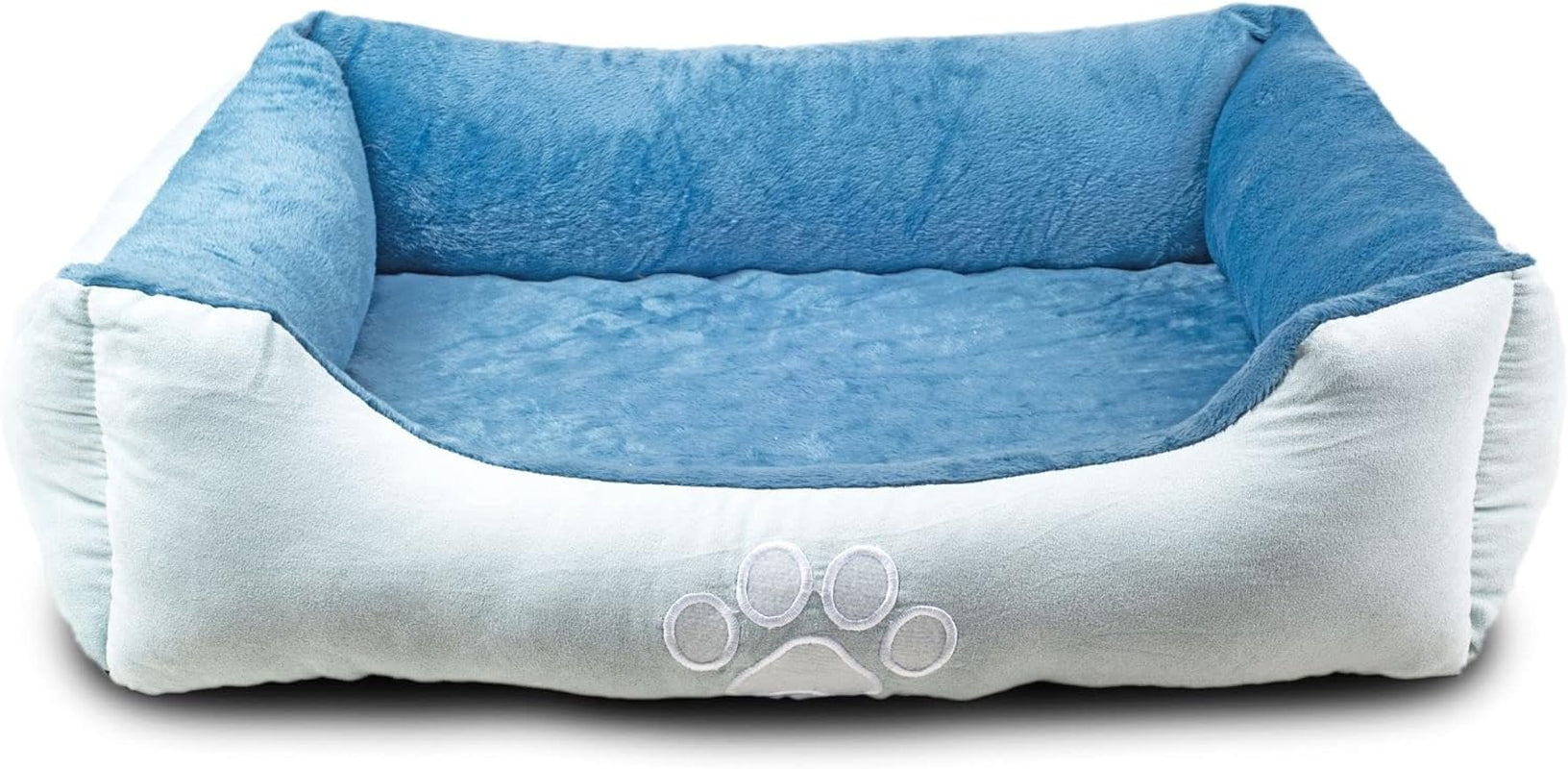 Orthopedic Rectangle Bolster Pet Bed for Dogs, Medium 25x21 Inches, Blue with Orthopedic Insert by  (HCT-ORT-BLUE)