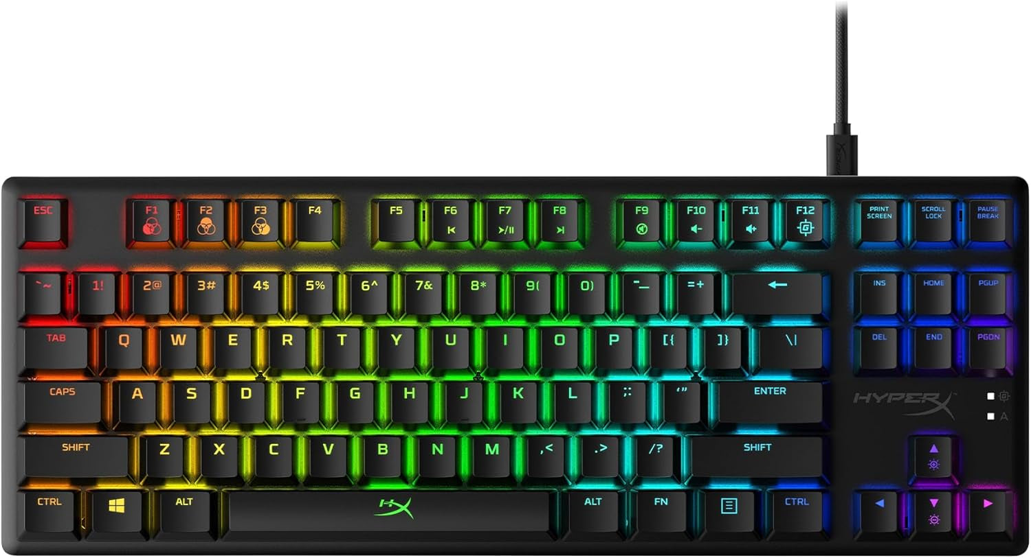 Alloy Origins Core Tenkeyless Mechanical Gaming Keyboard with RGB LED Backlighting, Customizable Software Controls, and Linear  Red Switches - Black