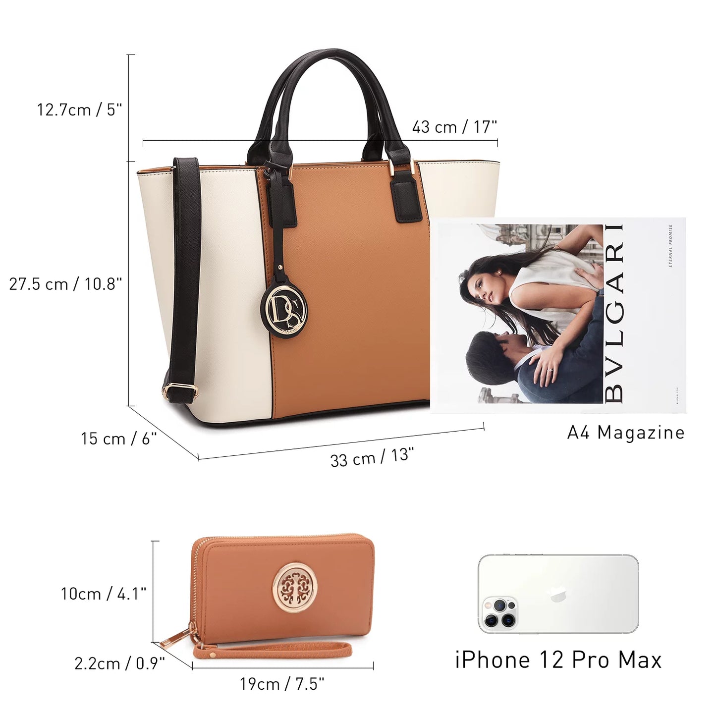 Women's Stylish Large Tote Shoulder Bag - Versatile Satchel for Work and Everyday Use