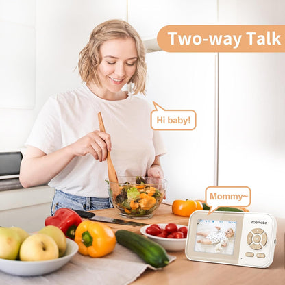 EBE28 Video Baby Monitor with 2.8" LCD Screen, Night Vision, Two-Way Audio, and 1200FT Range