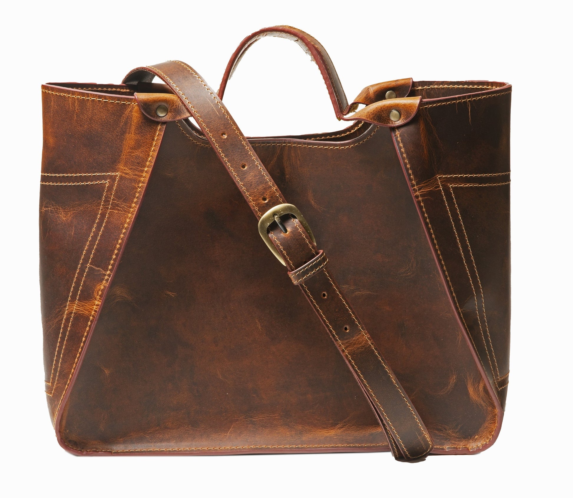 Luxurious Genuine Leather Travel Handbag - Stylish Designer Shoulder Tote for Women