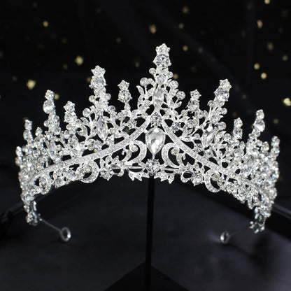 Silver Tiara and Crown for Women - Crystal Rhinestone Accessories for Bridal, Birthday, Prom, Halloween, and Costume Events