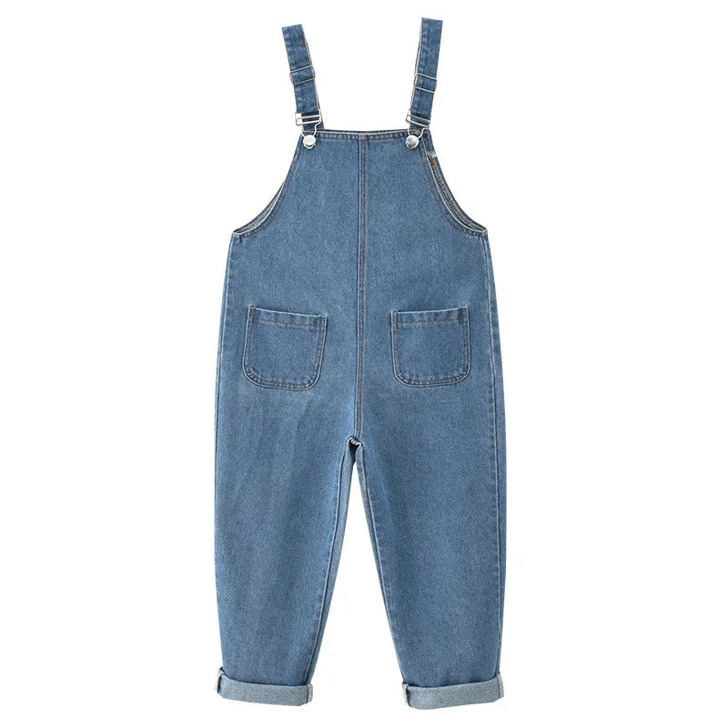 Summer Children'S Clothing 2021 Spring Autumn Overalls New Korean Big Kids Fashion Style Bib Pants Trendy Girls Jeans Bib Pants