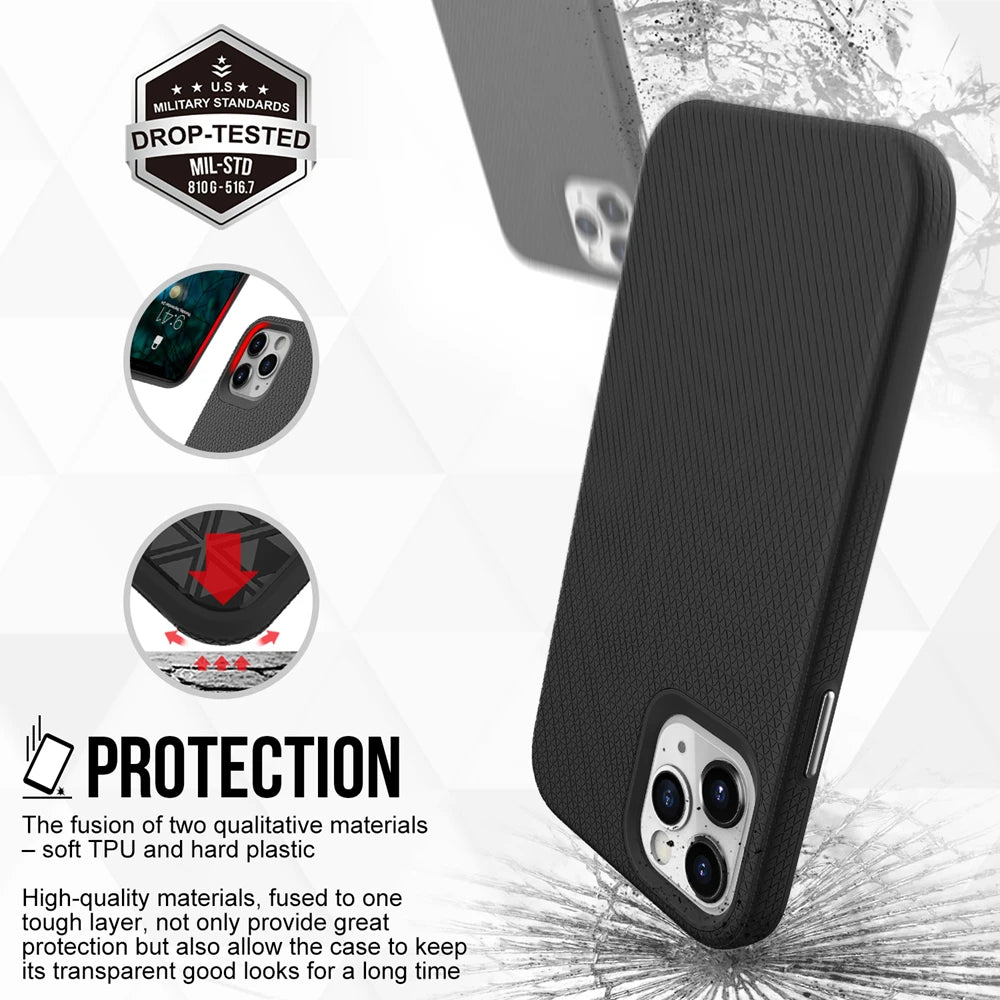 Dual Layer Heavy Duty Protective Phone Case for iPhone 17 Air 11 12 13 14 15 16 Pro Max Plus Shockproof Hard Back Cover