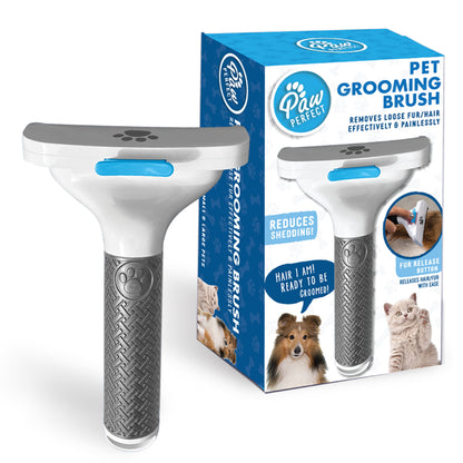 Self-Cleaning Pet Grooming Brush - Effortlessly Removes Loose Fur and Hair for Dogs and Cats