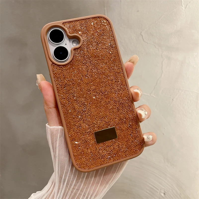 Luxury Shiny Diamond Phone Case For iPhone 17 16 15 14 Pro Max Plus 17Air 16E 13 12 11 Star Diamond Soft Rubber Protective Cover