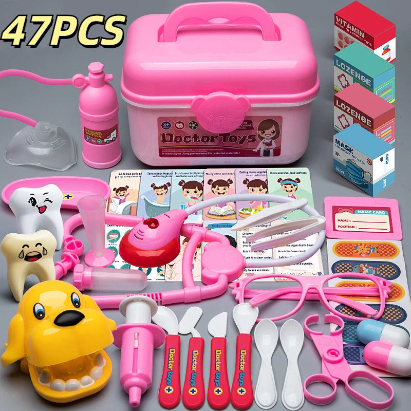 Doctor Kit for Kids Ages 3+ Toddler Toys Medical Playset for Girls & Boys Educational Role Play Doctor & Dentist Gift