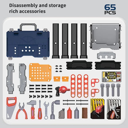 Kids Tool Bench, Realistic, Transformable Tool Set, Toddler Bench Pretend Play Learning Gift for Boys & Girls Age 3-5