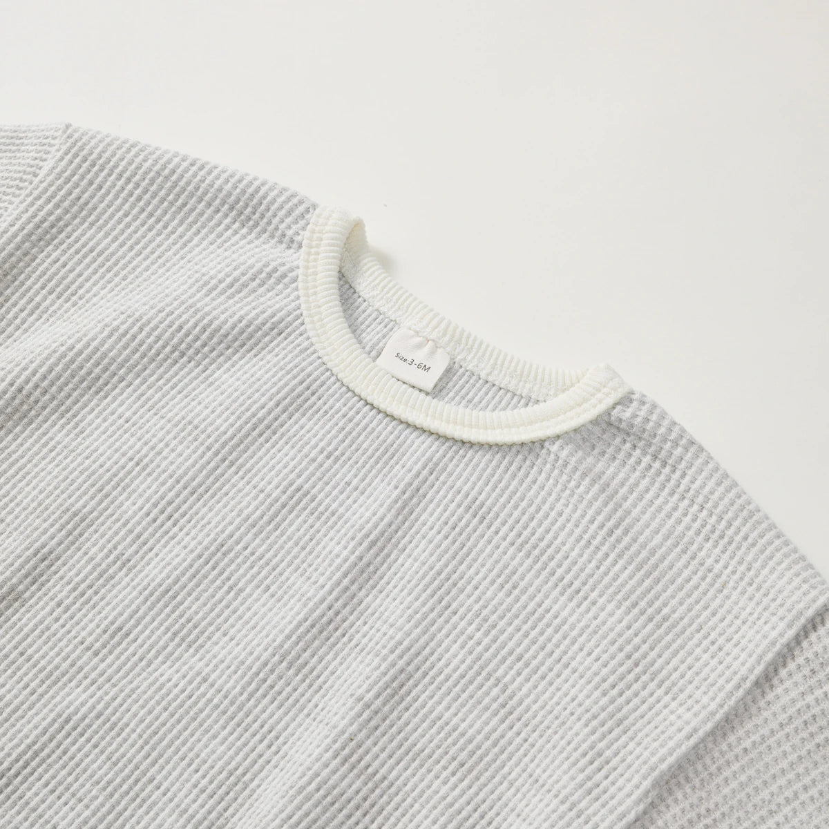 Korean Style Children Clothes Suit Waffle Pullover+Pants Baby Boys Girls Clothing Set Spring Autumn Kids Clothes Suit