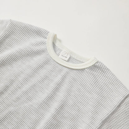 Korean Style Children Clothes Suit Waffle Pullover+Pants Baby Boys Girls Clothing Set Spring Autumn Kids Clothes Suit