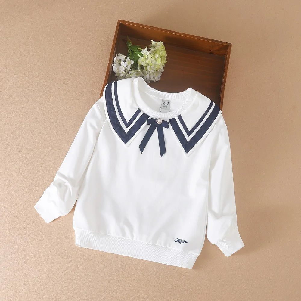 Kids Clothes Girls Tee Tops Long Sleeves Shirts Spring Autumn School Children Hoodies Sweatshirt Clothing