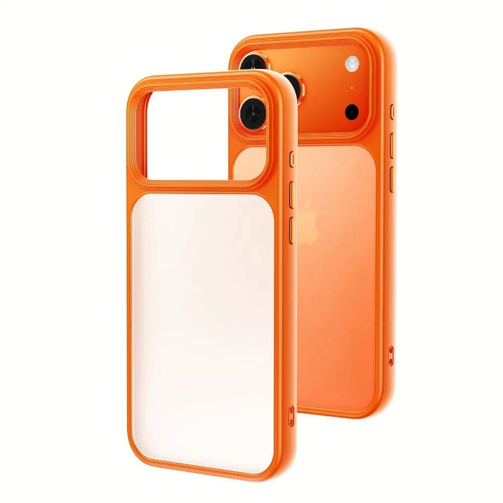 Translucent Matte Case For iPhone 17 17 Air 17Pro 17 Pro Max New Metal Buttons Skin Feel Shockproof Cover For iPhone17 Pro Max