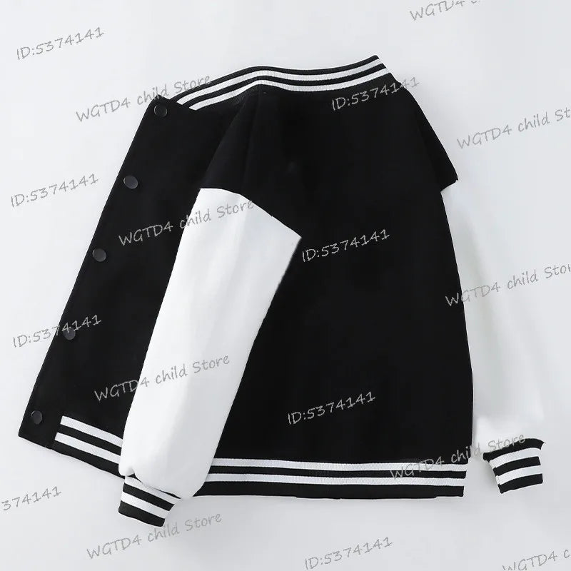 Children's Clothing Cartoon Button Jackets Boys Girls Casual Jacket Children Long Sleeve Tops Funny Cute Kids Sportswear Jackets