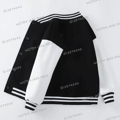 Children's Clothing Cartoon Button Jackets Boys Girls Casual Jacket Children Long Sleeve Tops Funny Cute Kids Sportswear Jackets