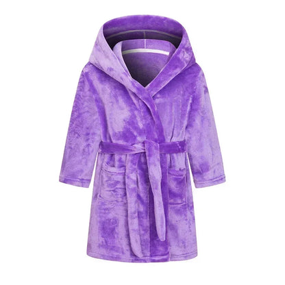 Kids Bathrobe for Girl Children Clothing Girl Flannel Bath Robe Clothes Boy Cartoon Night Robe Kids Pajamas For Girl 4-12 years