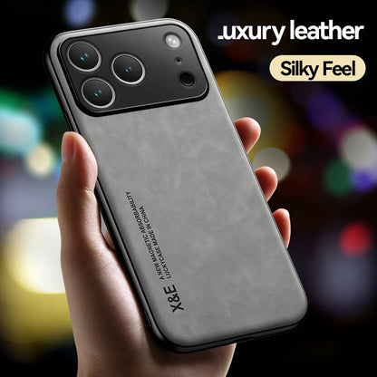 Ultra Thin Luxury Leather Phone Case For iPhone 17 Pro Max 17Air 17Pro 17 Silky Feel Soft Protective Cover For Car Holder