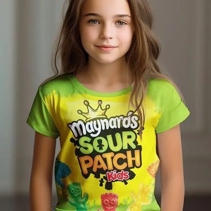 Kids Clothes Children's T-Shirt Girl Short Sleeve Top Cartoon Cat Kawaii Girls Summer Clothes Child T-Shirt  Children's Clothing