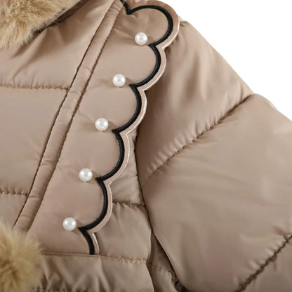 Children's Winter Clothing For Girls 1 to 6 Years Old Cashmere Thickened Fashion Cotton-Padded Jacket Kids Long Sleeve Outfits