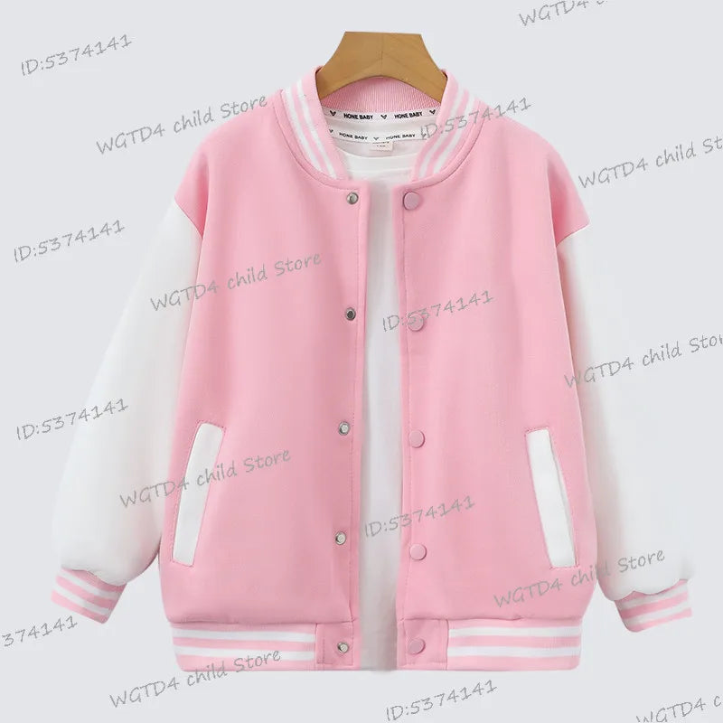 Children's Clothing Cartoon Button Jackets Boys Girls Casual Jacket Children Long Sleeve Tops Funny Cute Kids Sportswear Jackets