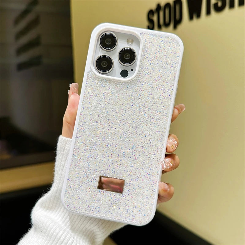 Luxury Shiny Diamond Phone Case For iPhone 17 16 15 14 Pro Max Plus 17Air 16E 13 12 11 Star Diamond Soft Rubber Protective Cover