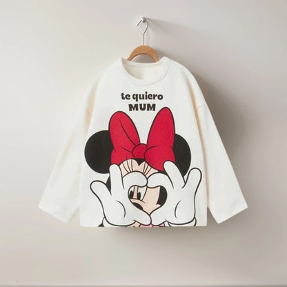 Girls Children Cartoon T-shirt Casual Sports Round Neck Pullover Shirt Cute Printed Tees New Soft Tops Spring And Autumn Costume