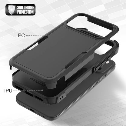Heavy Duty Armor Shockproof Case For iPhone 17 Pro Max 17Air 16e 16 Plus TPU Frame Hard Plastic Phone Protective Cover Fundas