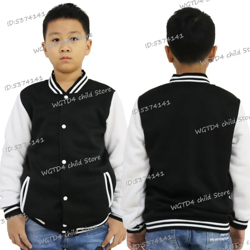 Children's Clothing Cartoon Button Jackets Boys Girls Casual Jacket Children Long Sleeve Tops Funny Cute Kids Sportswear Jackets