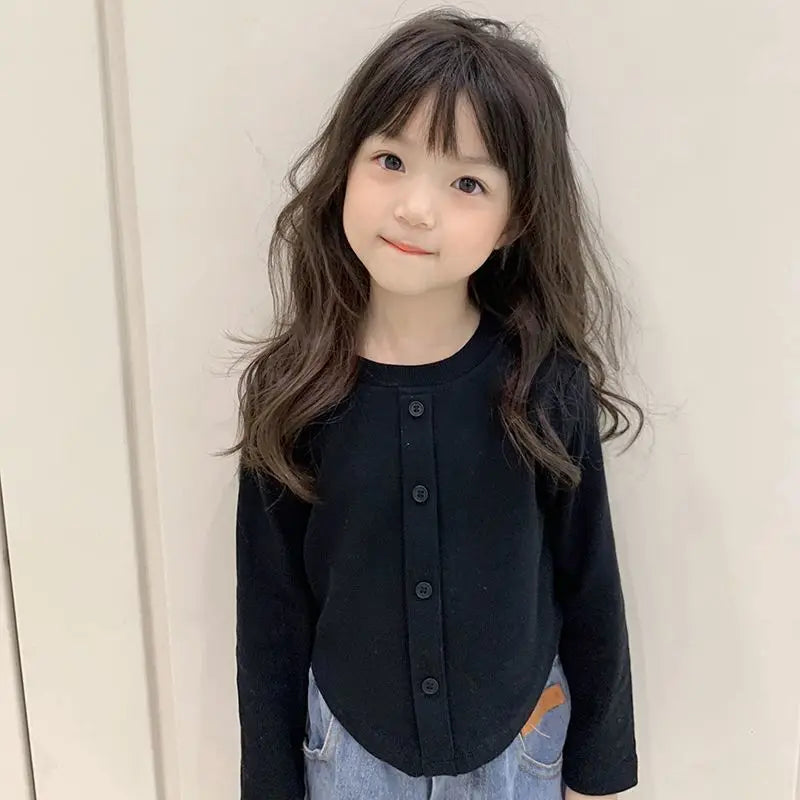 Kids Clothes  Autumn Girls Sets Girls Baby Clothes Korean Style Bottoming Shirts Casual Jeans Girls Wide Leg Pants Girls Tops
