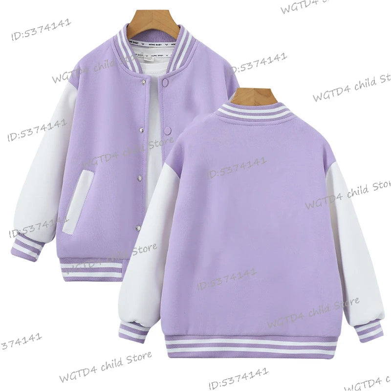 Children's Clothing Cartoon Button Jackets Boys Girls Casual Jacket Children Long Sleeve Tops Funny Cute Kids Sportswear Jackets
