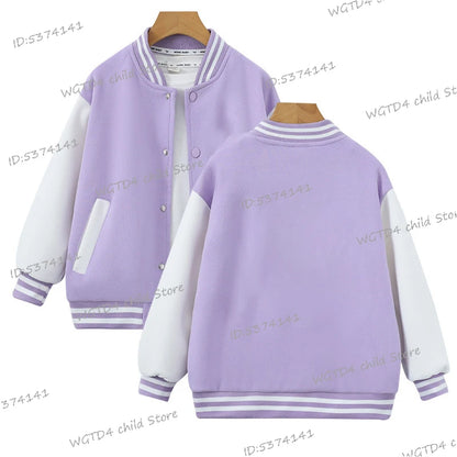 Children's Clothing Cartoon Button Jackets Boys Girls Casual Jacket Children Long Sleeve Tops Funny Cute Kids Sportswear Jackets