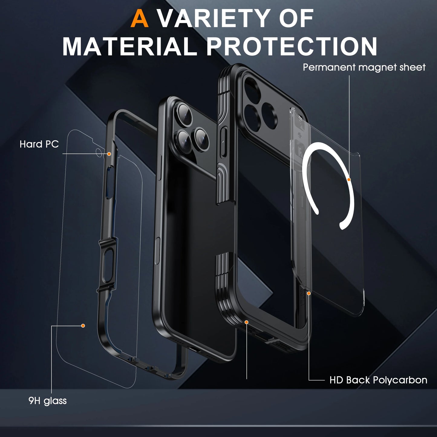 Brand new color magnetic shockproof and dustproof transparent phone case - Compatible with iPhone 17/17 Air/17 Pro/17 Pro Max