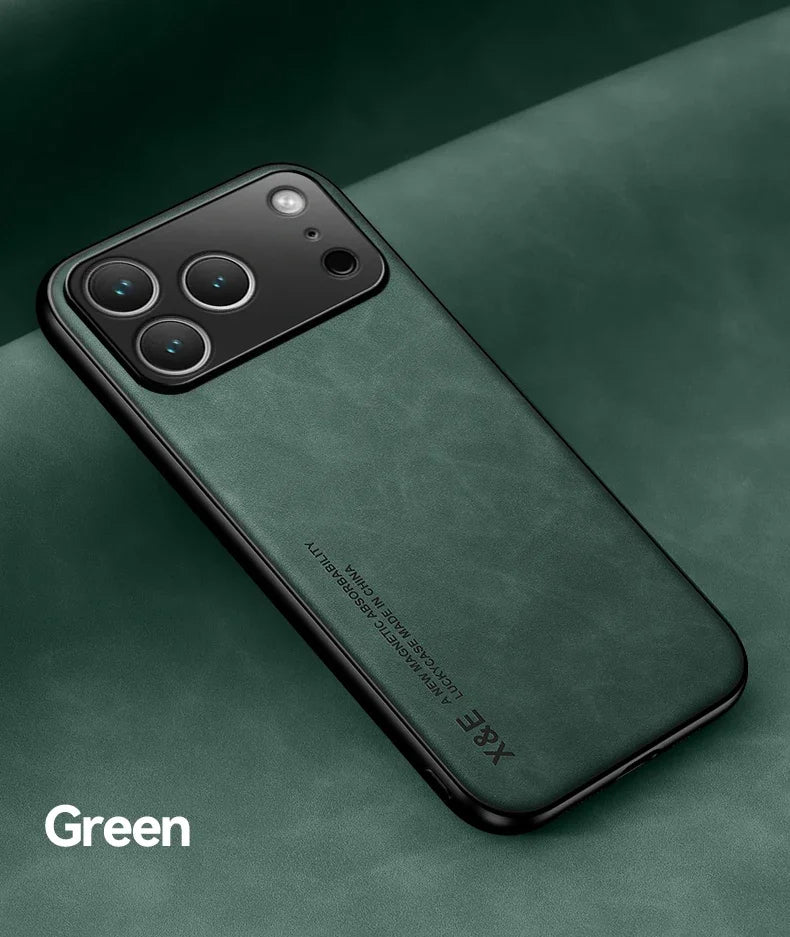 Ultra Thin Luxury Leather Phone Case For iPhone 17 Pro Max 17Air 17Pro 17 Silky Feel Soft Protective Cover For Car Holder