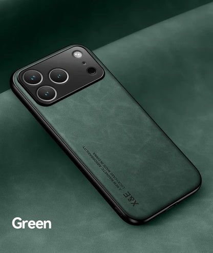 Ultra Thin Luxury Leather Phone Case For iPhone 17 Pro Max 17Air 17Pro 17 Silky Feel Soft Protective Cover For Car Holder