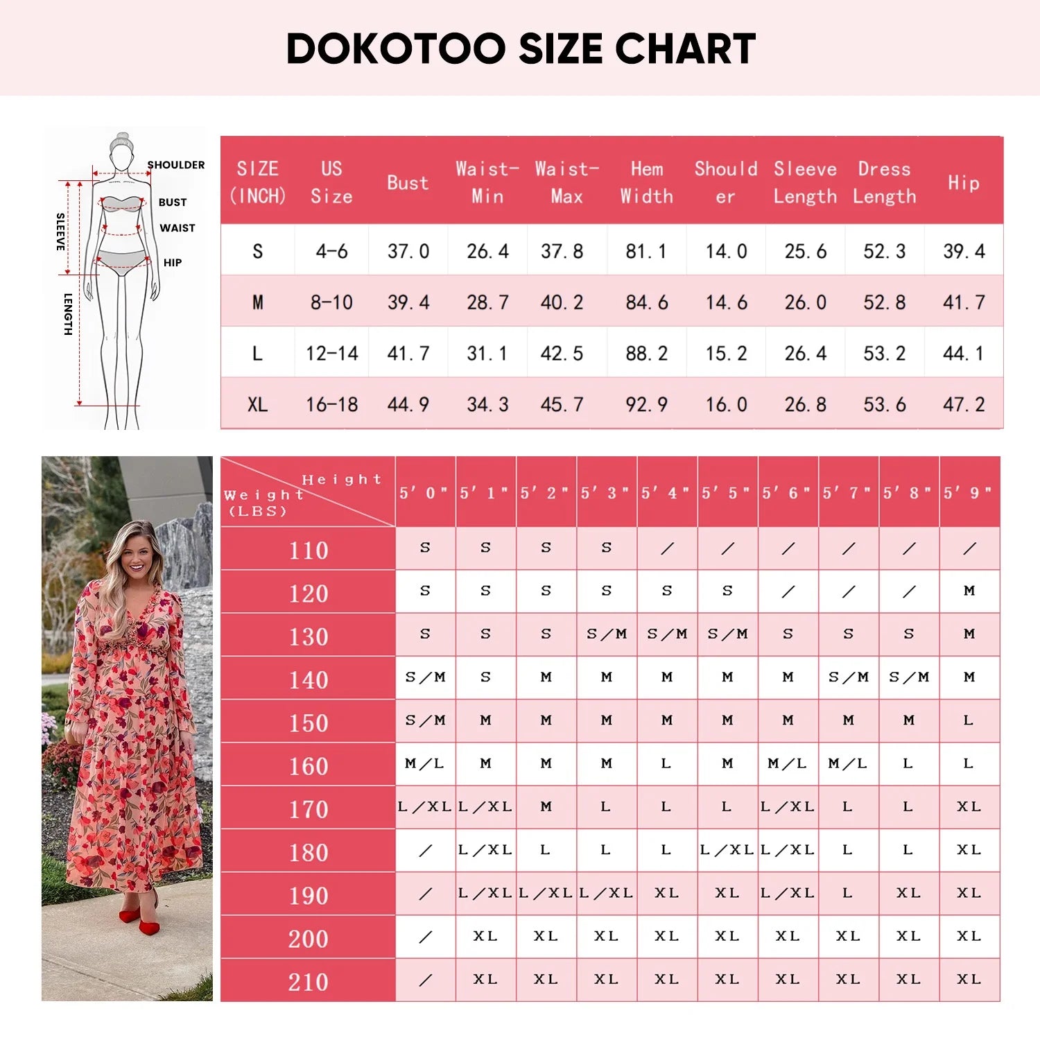 Elegant Floral Maxi Dress for Women - Deep V Neck Long Sleeve Evening & Cocktail Dress, Sizes US 12-14 (L)
