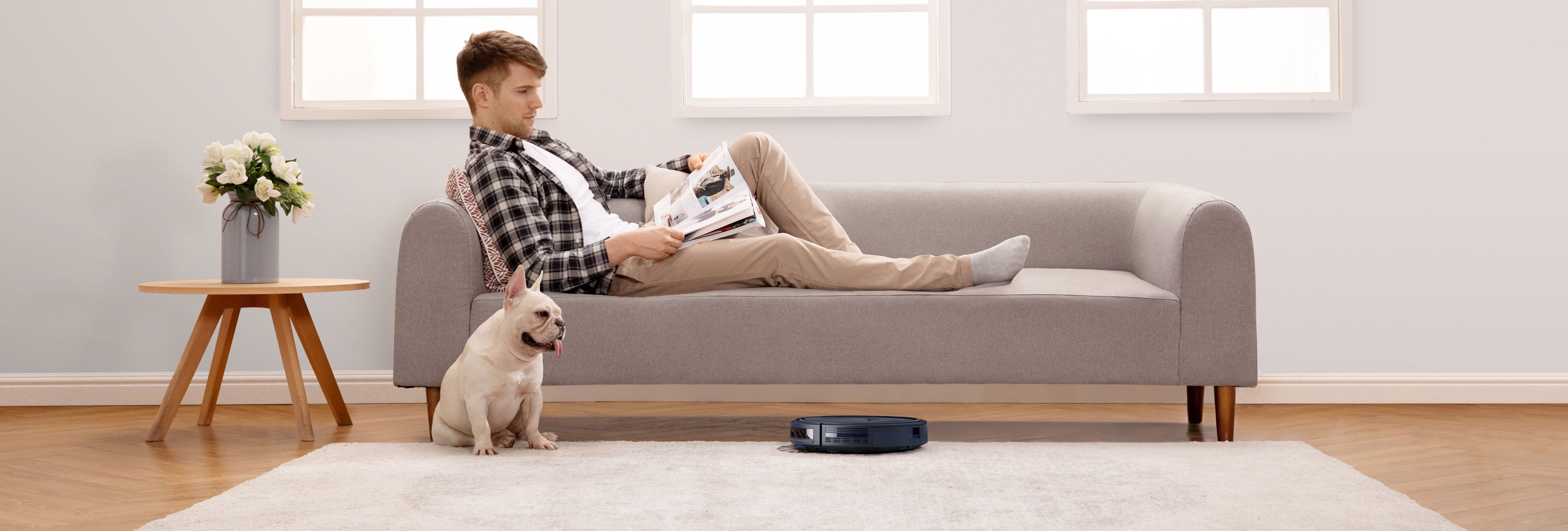 25C Wi-Fi Robot Vacuum - Ultra Quiet, Slim Design, Perfect for Pet Hair Removal!