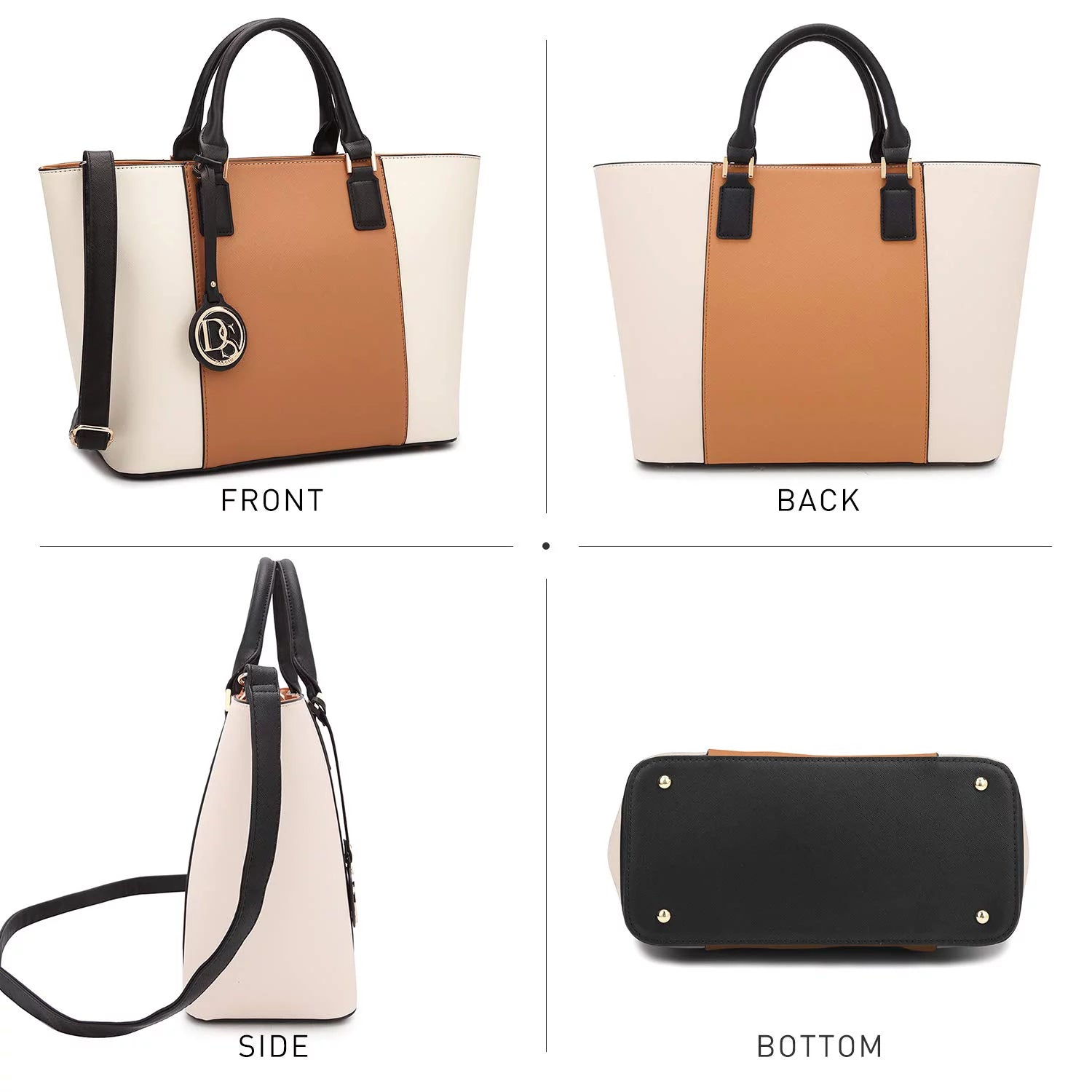 Women's Stylish Large Tote Shoulder Bag - Versatile Satchel for Work and Everyday Use