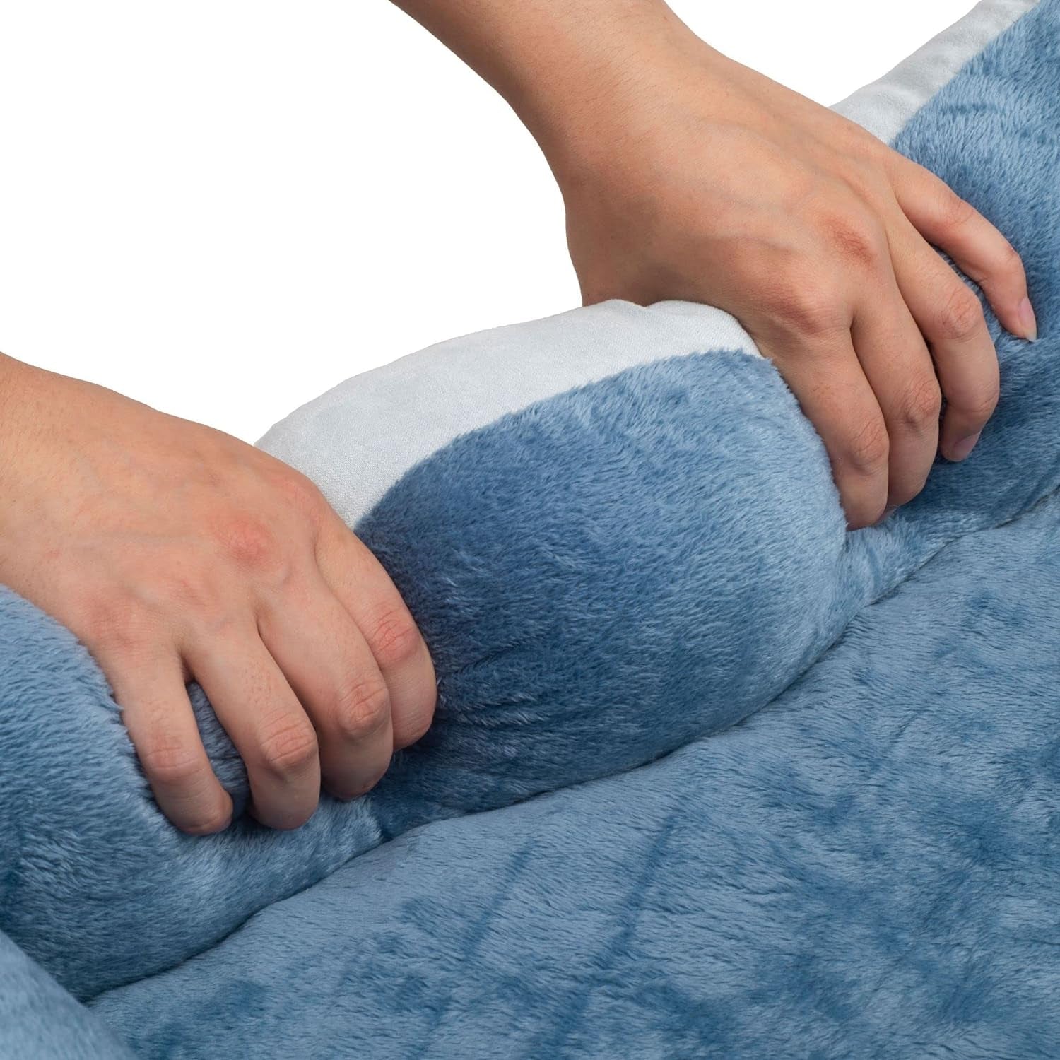 Orthopedic Rectangle Bolster Pet Bed for Dogs, Medium 25x21 Inches, Blue with Orthopedic Insert by  (HCT-ORT-BLUE)