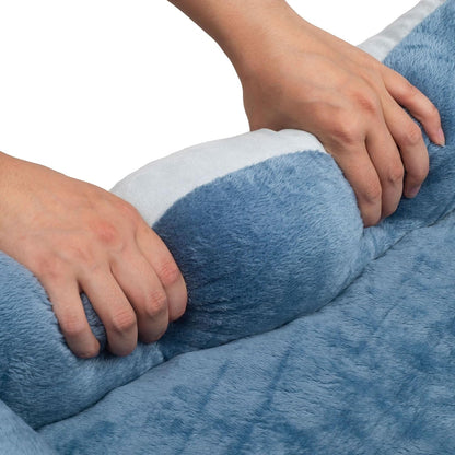 Orthopedic Rectangle Bolster Pet Bed for Dogs, Medium 25x21 Inches, Blue with Orthopedic Insert by  (HCT-ORT-BLUE)