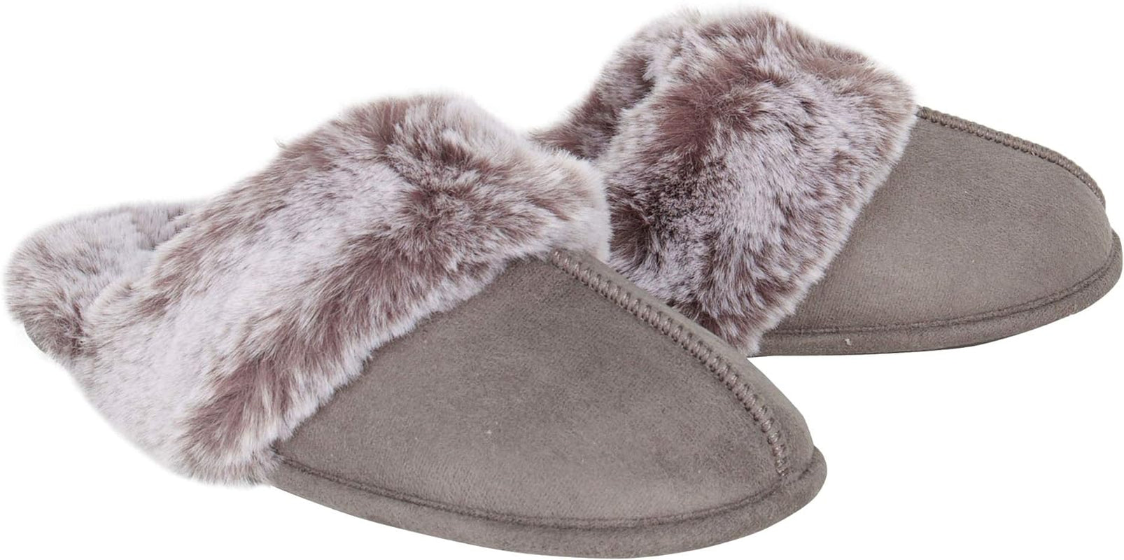 Women's Cozy Faux Fur House Slippers with Memory Foam and Anti-Skid Sole