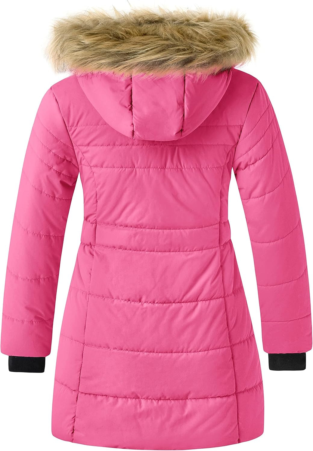 Girls' Waterproof Long Winter Parka Puffer Jacket