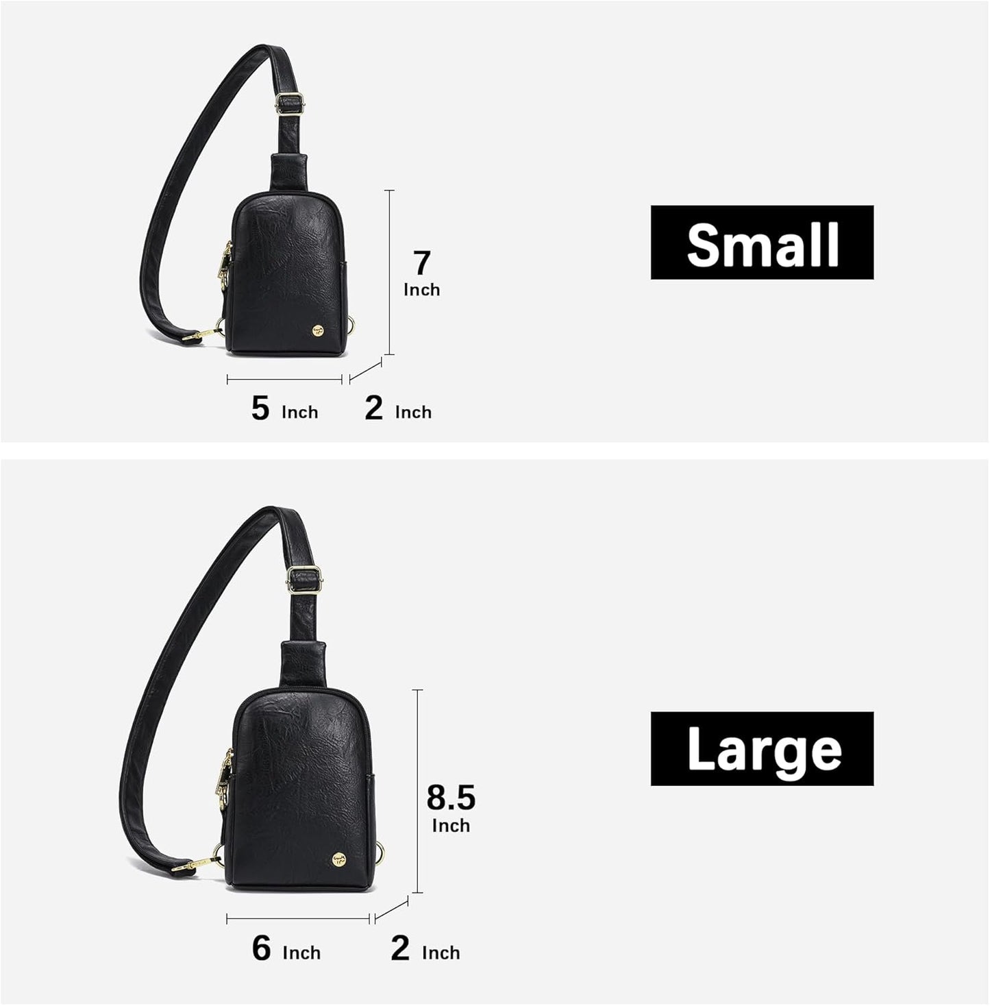 Women's Sling Bag with Touchscreen - Compact Crossbody Cell Phone Purse and Fanny Pack