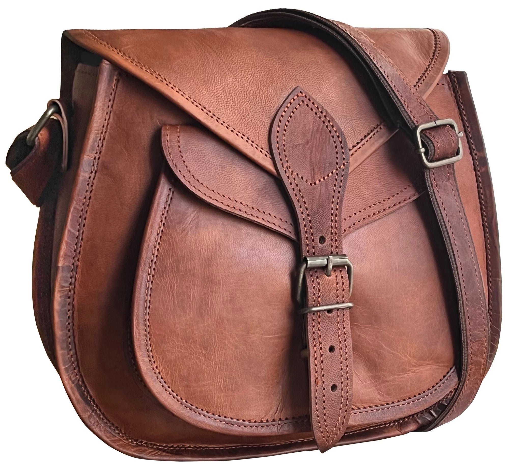 Stylish Vintage Leather Crossbody Sling Bag for Women - Perfect Travel Tote & Hobo Messenger Purse by